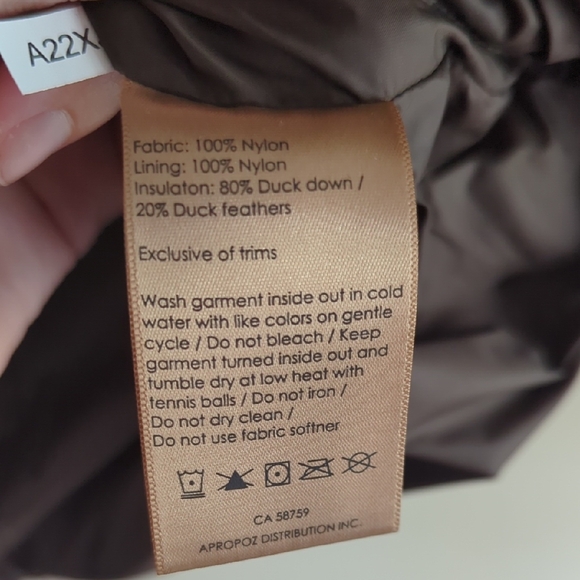 Women's Brown Puffer Jacket - Picture 3 of 9